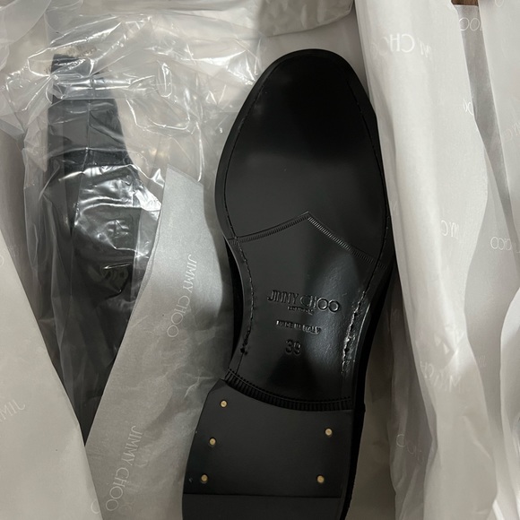 Mens black dress shoe jimmy Choo suede, laces - Picture 8 of 13